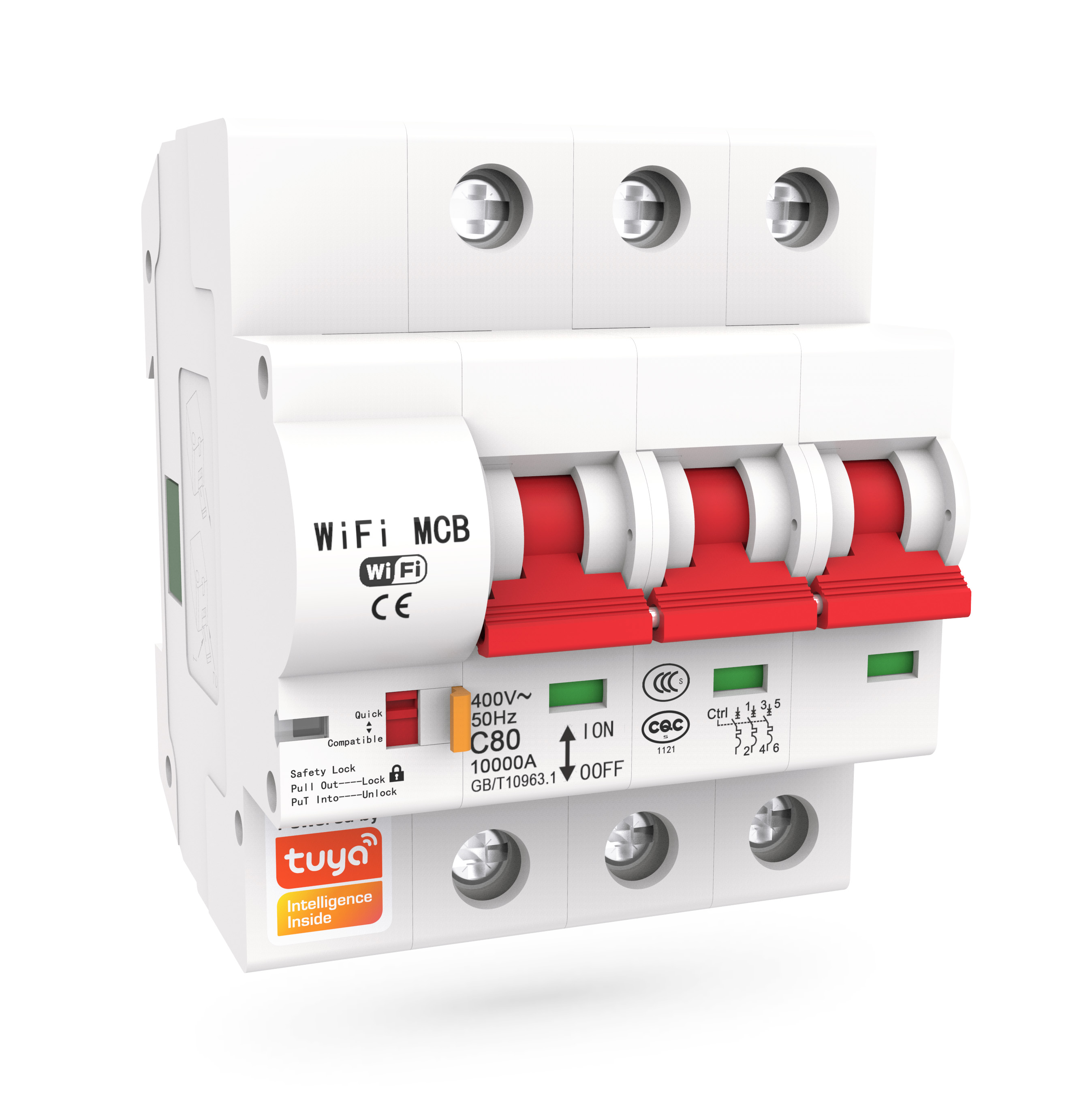 Pastilla Termomagnética Wifi 3 Polos 32A Compatible Con Google Y Alexa